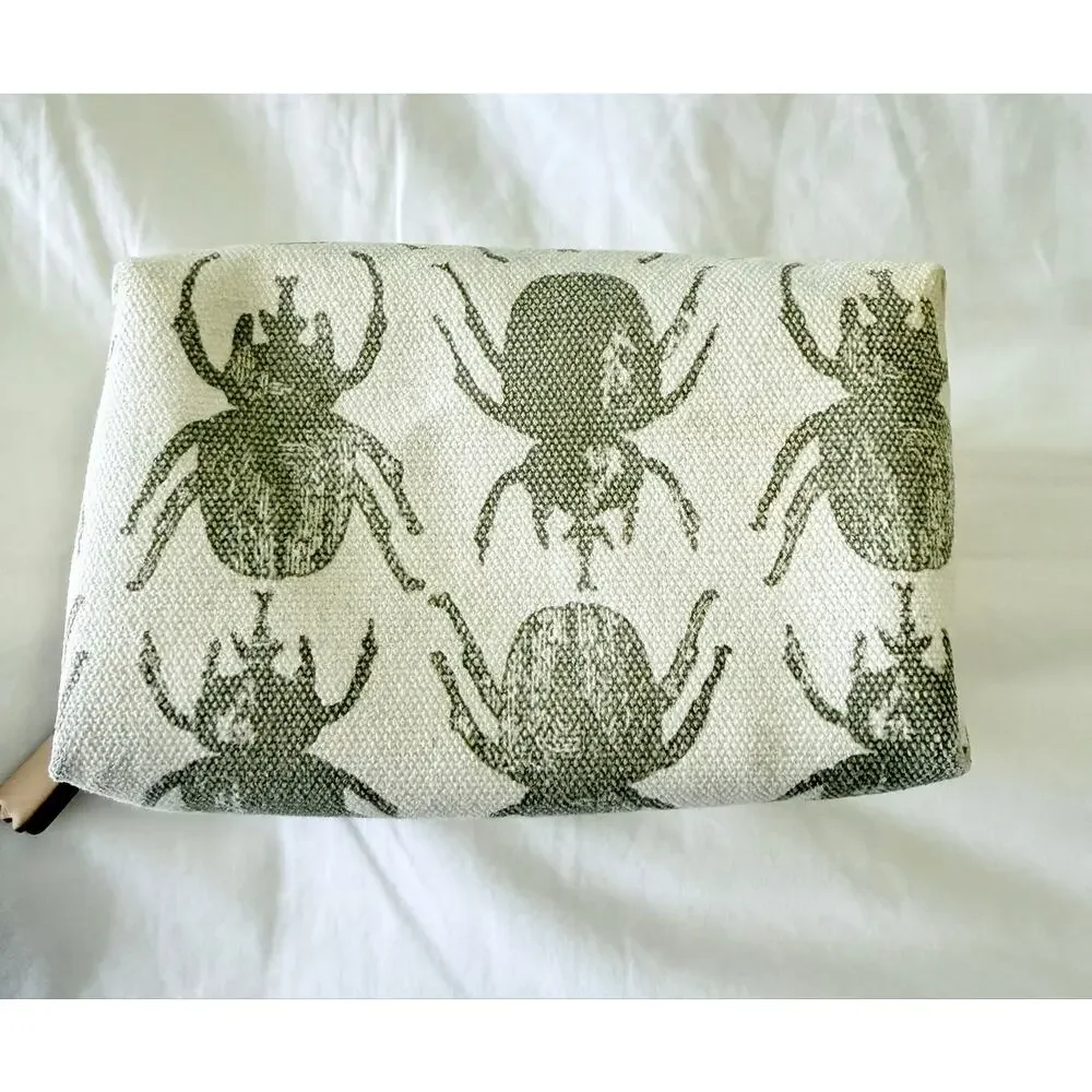 India Hicks | Stone Gray Lucky Beetle Cosmetics Bag Pouch - Picture 8 of 11